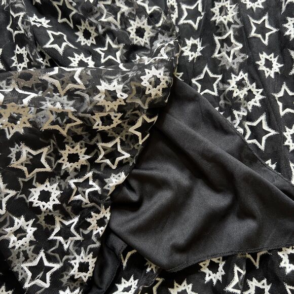 Hyde And Eek! NEW Glow In The Dark Halloween Cape Adult OSFM Black Stars Witch - Picture 5 of 6